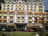 one of the grand old hotels of Montreux fronting on the lake